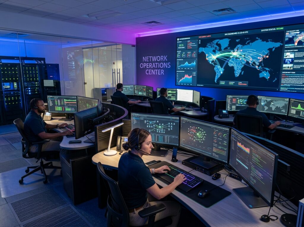 Centro de Operações de Rede (NOC) e monitoramento de infraestrutura da NEXUS TI